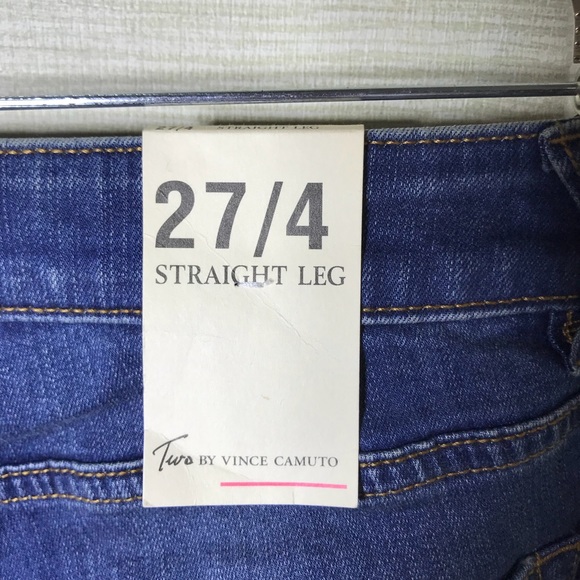 NWT Vince Camuto Medium Wash Straight Jeans Sz27/4 - Picture 4 of 6